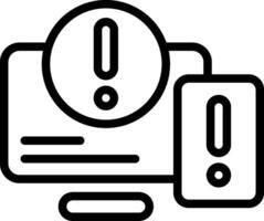 Cyber Attack Outline Icon vector