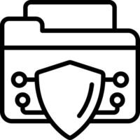 Encryption Outline Icon vector