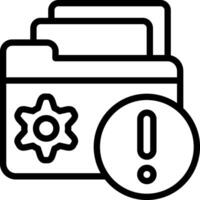 Data Leak Outline Icon vector