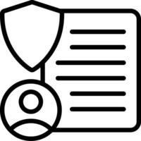 User Privacy Outline Icon vector