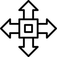 Arrows Directions Outline Icon vector