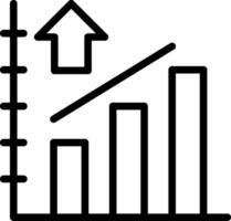 Chart Graph Outline Icon vector