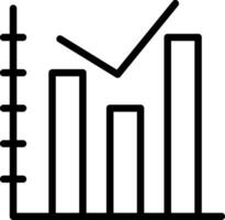 Outline Bar Chart Icon vector