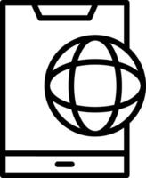 Mobile Interface Outline Icon vector