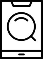 Mobile Search Outline Icon vector