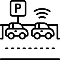 Parking sensor Outline Icon vector