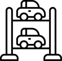 Multi level parking Black Style Icon vector