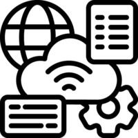 Model Deployment Outline Icon vector