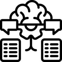 Natural Language Processin Outline Icon vector