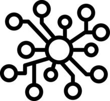 Neural Networks Outline Icon vector