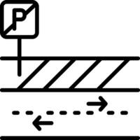 Unloading zone Black Style Icon vector