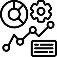 Regression Analysis Outline Icon vector