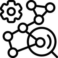 Clustering Black Style Icon vector