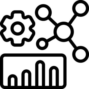 Bayesian Networks Outline Icon vector