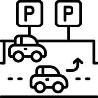 Car alignment guide Outline Icon vector
