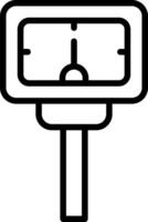 Parking meter Outline Icon vector