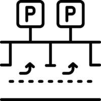 Parallel parking Outline Icon vector