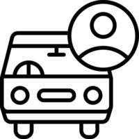 Valet parking Black Style Icon vector