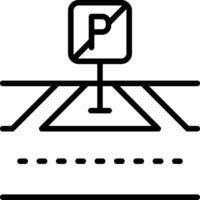 No parking Outline Icon vector