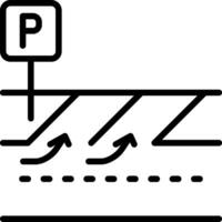 Parking space Outline Icon vector