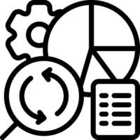 Cross Validation Outline Icon vector