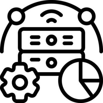 Data Integration Outline Icon vector