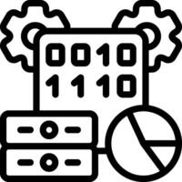 Data Mining Outline Icon vector