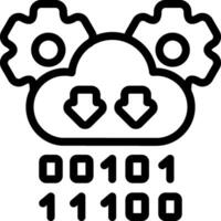 Data Streams Black Style Icon vector