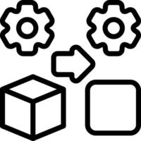 Dimensionality Reduction Outline Icon vector