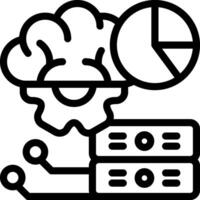 Deep Learning Outline Icon vector