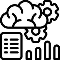 Machine Learning Black Style Icon vector