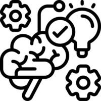 Informed Decision Process Outline Icon vector