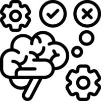 Decision Making Process Outline Icon vector