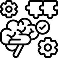 Problem Solving Process Outline Icon vector