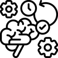 Memory Retention Outline Icon vector