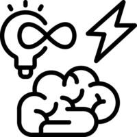 Infinite Mind Outline Icon vector