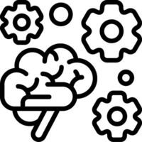 Cognitive Processing Outline Icon vector