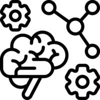 Idea Generation Outline Icon vector