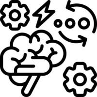 Mental Processing Outline Icon vector