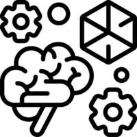 Abstract Thinking Process Outline Icon vector