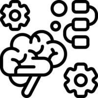 Logical Processing Outline Icon vector