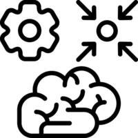 Mind Focus Outline Icon vector