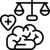 Balanced Mind Outline Icon vector
