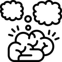 Overthinking Outline Icon vector