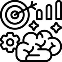 Self Motivation Outline Icon vector