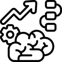 Thought Flow Outline Icon vector