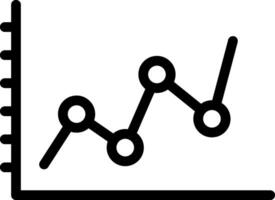 Rising Line Graph Outline Icon vector