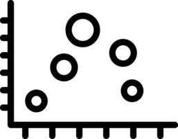 Scatter Graph Outline Icon vector
