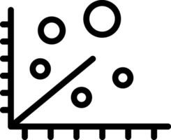 Scatter Plot Outline Icon vector
