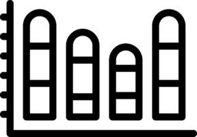 Stacked Bar Chart Outline Icon vector